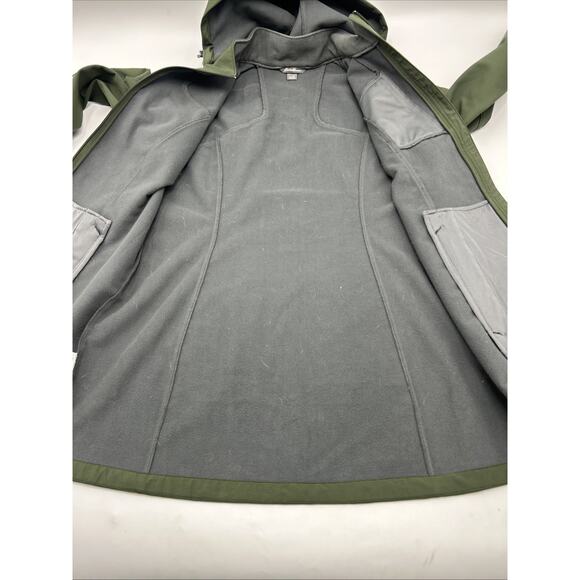 EDDIE BAUER Womens Jacket Green COAT Hooded Fleece Lined Full Zip Size XL - Picture 6 of 11